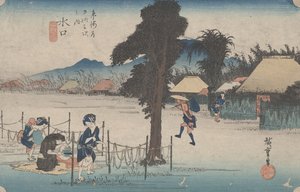 No. 51&39;Minakuchi：着名的干葫芦剃须&39;来自东海道的53个站，1833年