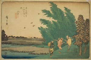 第 56 号三重驿，选自 "木更道六十九驿（木更道驿站）"系列 作者 歌川宏重