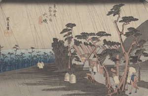 No. 9&39;Oiso：Tora&39;s Rain&39;来自东海道的53个站，1833年