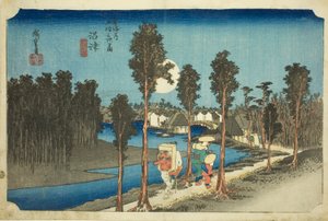 沼津黄昏》，选自《东海道五十三站》系列 作者 歌川宏重