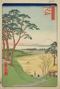 目黑老人茶屋（目黑地窖），"江户百景 "系列第 84 号 作者 歌川宏重