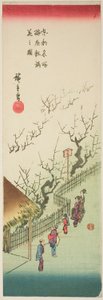 盛开的梅园》，选自 "东都名胜 "系列 作者 歌川宏重