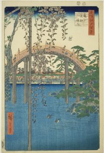 龟户天神社，选自 "名所江户百景 "系列 作者 歌川宏重