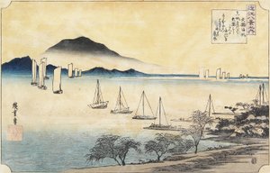 回到Yabase的帆船，c。 1834年
