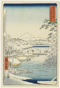 1858年4月在东部首都的Sukiya河岸