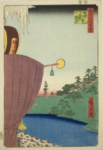 麹町一丁目山王祭游行，选自 "名所江户百景 "系列。 作者 歌川宏重
