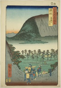 赞岐省：赞岐藏王山远眺》，选自 "六十多个省的名胜（六十多个省的名胜）"系列 作者 歌川宏重