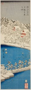 上野的不忍池，选自 "江户名胜 "系列 作者 歌川宏重
