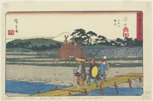 Shimada的汝河河畔骏河银行，1841-1842