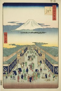 骏河町，选自 "江户百景（名所江户百景）"系列 作者 歌川宏重