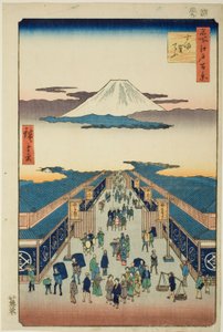骏河町，选自 "江户百景（名所江户百景）"系列 作者 歌川宏重