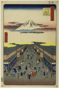骏河町，选自 "江户百景（名所江户百景）"系列 作者 歌川宏重