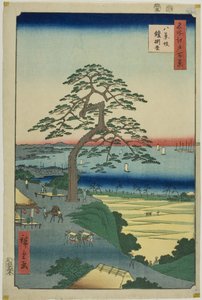 八景坂的挂甲松，选自 "名所江户百景 "系列 作者 歌川宏重