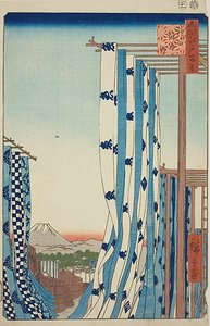 神田的染坊，"名所江户百景 "系列第 75 号 作者 歌川宏重