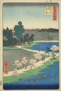 东神社的缠枝樟树，选自 "名所江户百景 "系列 作者 Utagawa Hiroshige