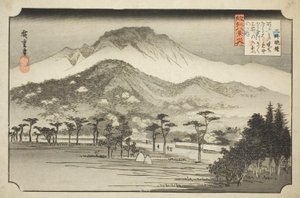 三井寺晚钟》，选自 "近江八景 "系列 作者 歌川宏重