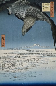 1857年Fukagawa附近的Susaki的Jumantsubo平原（彩色木刻）