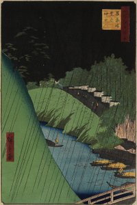 1857年9月在神田河上的Sho_hei Bridbe附近的孔庙