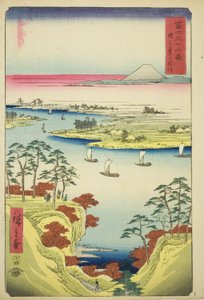 小野台的利根川（小野台利根川），选自 "富士山三十六景 "系列 作者 歌川宏重