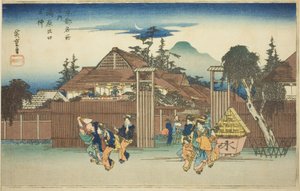 岛原游乐区门前的柳树，选自 "京都名胜 "系列 作者 歌川宏重