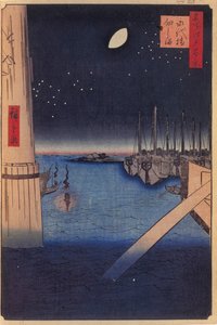 筑波岛和永泰桥1856-1858年的江户百景 作者 歌川宏重