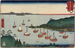 1858年7月在相模省的Uraga