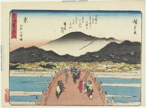 Sanjo_桥梁的看法在京都，1837-1844