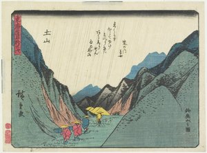 观音的Suzuka山在Tsuchiyama，1837-1844