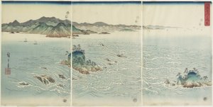 1857年在阿波省的漩涡的视图