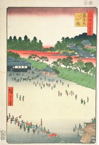 Yaguko，Sujikai门内，1857年“江户一百名观”系列（彩色木版画）