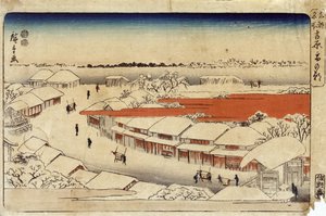 Yoshiwara Yuki no Asa，1850（彩色木刻）（彩色木刻）