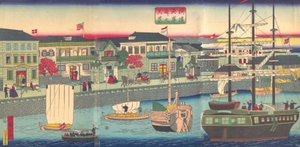 横滨的海滨景色 横滨鹿岛之福庆，1870年5月。