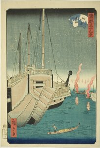 佃岛渔船，选自 "东都三十六景 "系列