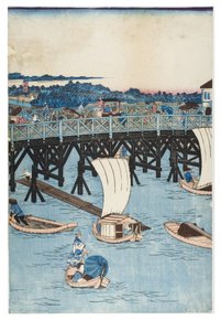 东京的著名景点，两国桥的真实面貌 作者 歌川二广