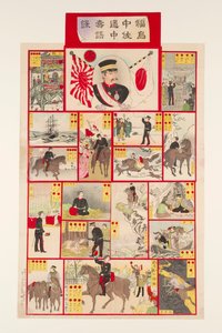 图解棋盘和骰子游戏（sugaroku）：路线上的福岛中佐