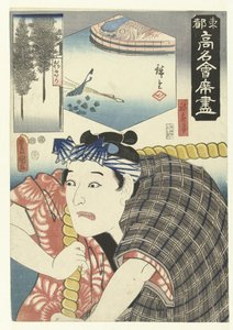 饰演工人的演员
东都名店（系列标题）
Toto komei kaitei tsukushi（物上的系列标题） 作者 歌川广重 (I)