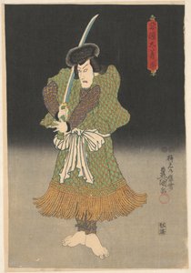 赤脚佩剑的演员 作者 歌川国贞（一）