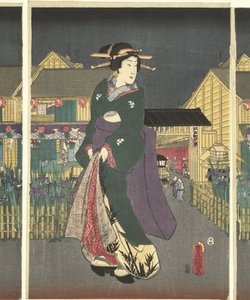 盛开的鸢尾花 作者 歌川国贞（一）
