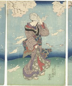 隅田川风雨天
江户八景（系列标题） 作者 歌川国贞（一）