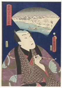 冬季的隅田川
江户四季名胜精选。(系列名称）
江户四季名胜（系列名称标在实物上） 作者 广重 (II) , 歌川