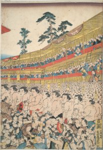 大相扑节的图片 作者 歌川国贞