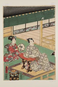 五月（小月）（彩色木版画） 作者 歌川国贞