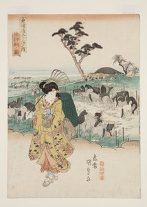 奇瑞的观点？ （Chiry？no zu）（彩色木版画） 作者 歌川国贞