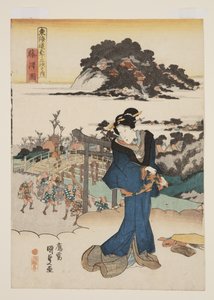 藤泽风景（藤泽祖）（彩色木版画 作者 歌川国贞