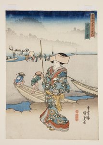 View of Mitsuke (Mitsuke no zu) (colour woodblock print) 作者 歌川国贞