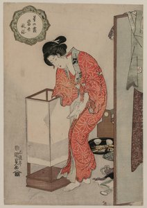 灭灯的女人（选自《现代风俗：星空下的冰霜》系列） 作者 歌川国贞