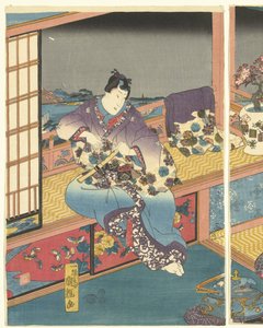 花
雪、月和花（系列名称） 作者 歌川国辉