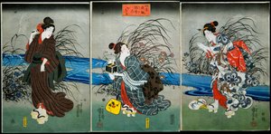 Catching Fireflies in Summer (Nōryō no hotaru) Series: Amusements of the Four Seasons (Shiki yūkan), c.1845-1846 作者 歌川国义