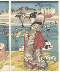 摄津市多井玉川
摄津到多摩川（物体上的标题） 作者 歌川国义