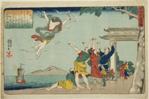 董永（东映），选自 "儿镜二十四孝 "系列 作者 歌川国义